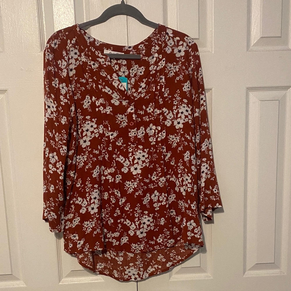 Floral Rust Women's Top